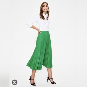 Boden Kristen Pleated Midi Skirt Highland Green US 6